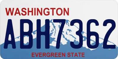 WA license plate ABH7362