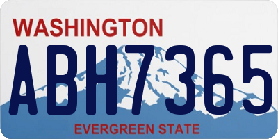 WA license plate ABH7365