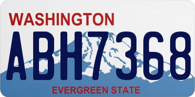 WA license plate ABH7368