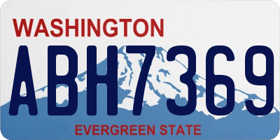 WA license plate ABH7369