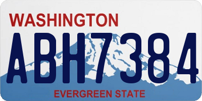 WA license plate ABH7384