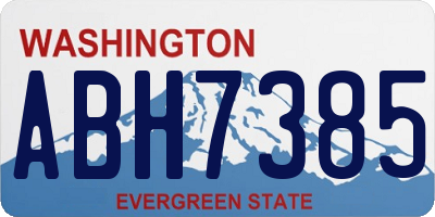 WA license plate ABH7385