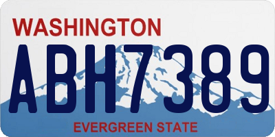 WA license plate ABH7389