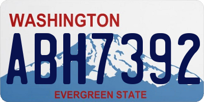 WA license plate ABH7392