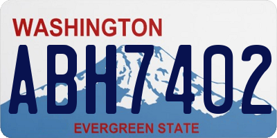 WA license plate ABH7402