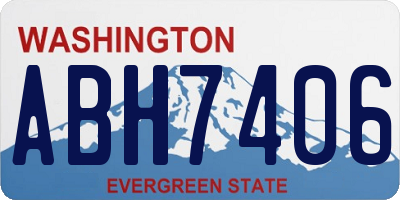WA license plate ABH7406