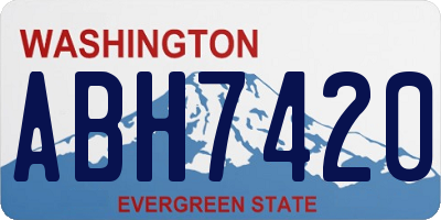 WA license plate ABH7420