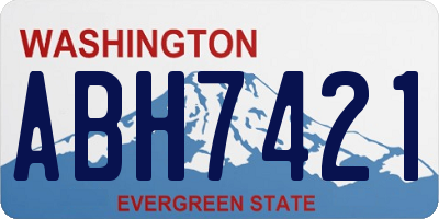 WA license plate ABH7421
