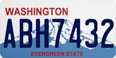WA license plate ABH7432