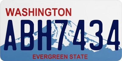 WA license plate ABH7434