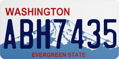 WA license plate ABH7435