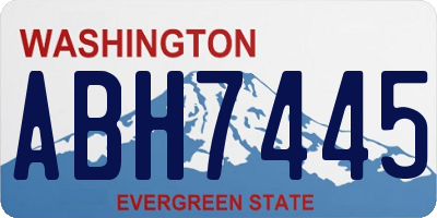 WA license plate ABH7445