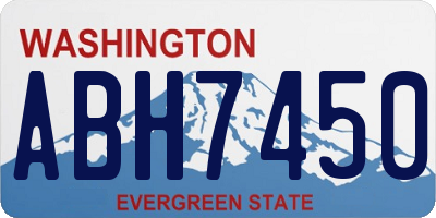 WA license plate ABH7450