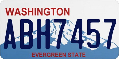 WA license plate ABH7457