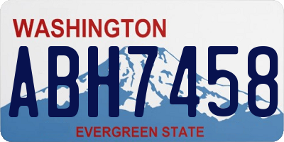 WA license plate ABH7458
