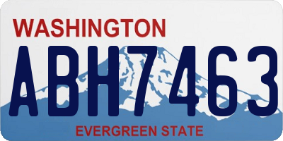 WA license plate ABH7463