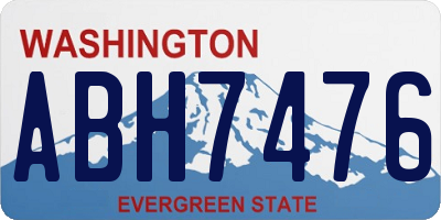WA license plate ABH7476