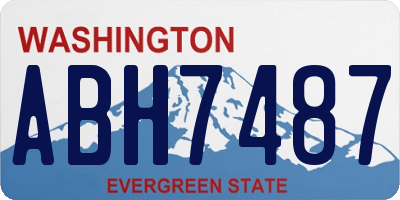 WA license plate ABH7487