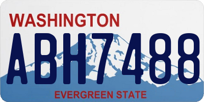 WA license plate ABH7488