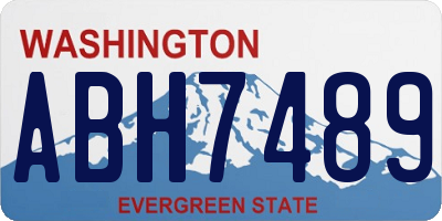 WA license plate ABH7489
