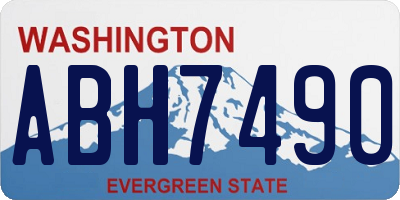 WA license plate ABH7490