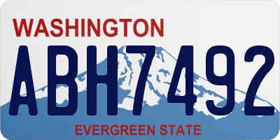 WA license plate ABH7492