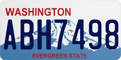WA license plate ABH7498