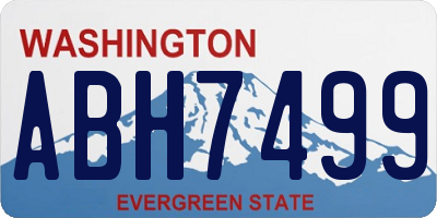 WA license plate ABH7499