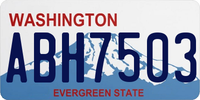 WA license plate ABH7503