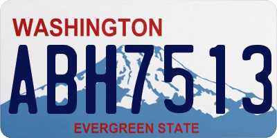 WA license plate ABH7513