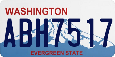 WA license plate ABH7517