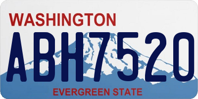 WA license plate ABH7520