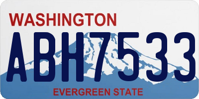 WA license plate ABH7533