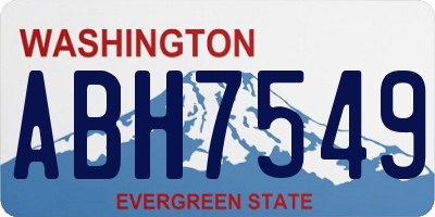 WA license plate ABH7549