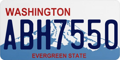 WA license plate ABH7550