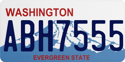 WA license plate ABH7555
