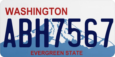 WA license plate ABH7567