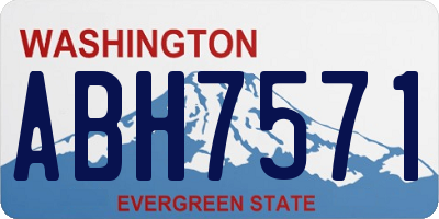 WA license plate ABH7571
