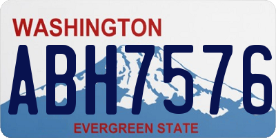 WA license plate ABH7576