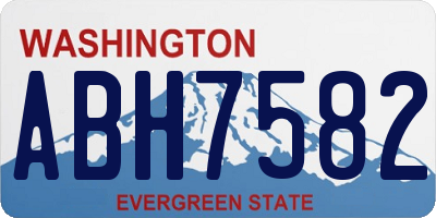 WA license plate ABH7582