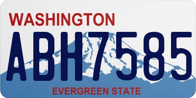 WA license plate ABH7585