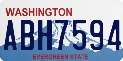 WA license plate ABH7594