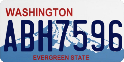 WA license plate ABH7596