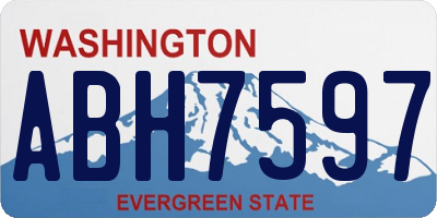 WA license plate ABH7597