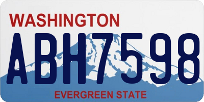 WA license plate ABH7598