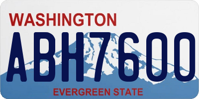 WA license plate ABH7600