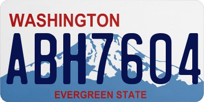 WA license plate ABH7604