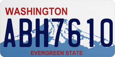 WA license plate ABH7610