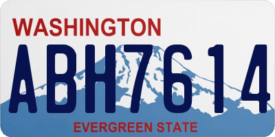 WA license plate ABH7614