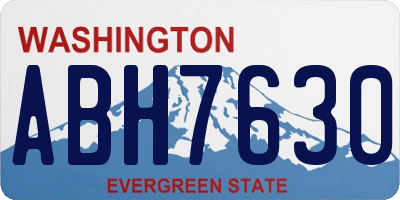 WA license plate ABH7630